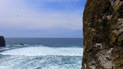Beautiful scenery of Haystack Rock - Oregon USA Video stock 99096106