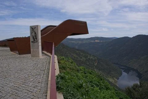 Beautiful scenery of Miradouro do Ujo. View on the valley. Stock Photos