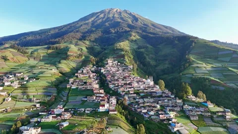 Beautiful scenery of Nepal Van Java Village, Mount Sumbing, 動画素材 306655285