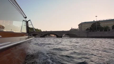 A Beautiful Scenic River View Featuring a Bridge at Sunset, Perfect for Stock Footage 291006255