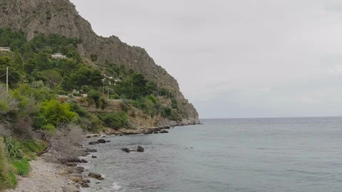 Beautiful Scenic view from Capo Zafferano Stock Footage 88730201