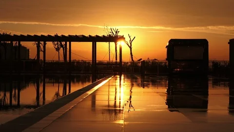 Beautiful scenic view at sunset 스톡 동영상 101762730