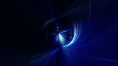 Beautiful Sci-fi Blue Energy Vortex Tunnel  animation Stock Footage 130267560