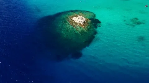 Beautiful sea beach with clear water Stock Footage