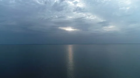 The beautiful sea on the cloud stream background Stock Footage 97278824