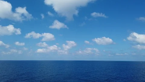 Beautiful Sea, Clouds and Blue Sky Stock Footage 102643722