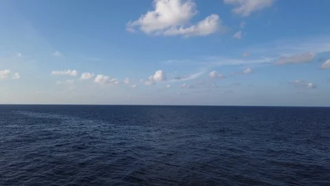 Beautiful Sea, Clouds and Blue Sky Stock Footage 111170055