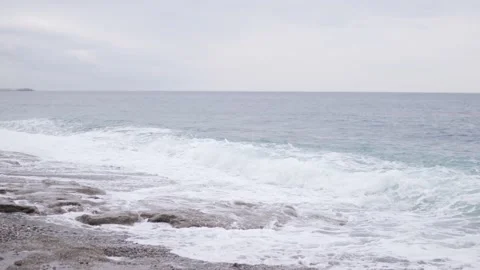 Beautiful sea with small waves Stock Footage 231886362