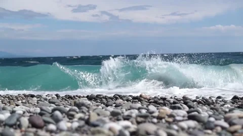 BEAUTIFUL SEA STORM Stock Footage 55009646