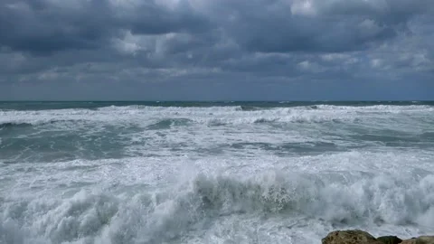 Beautiful Sea In a Storm Stock Footage 149628630