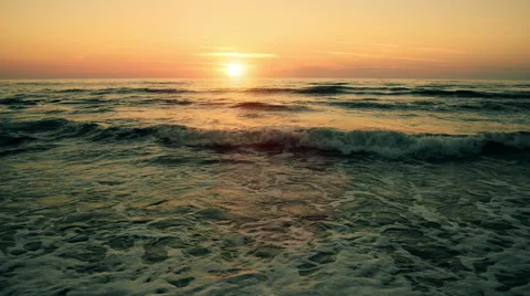 Beautiful sea sunset Stock Footage 67335652