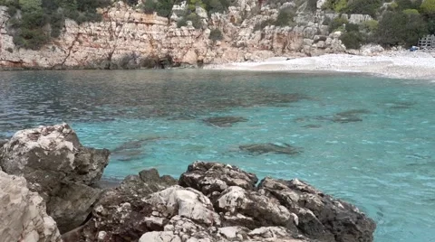 Beautiful sea view on bay Stock Footage 62192201