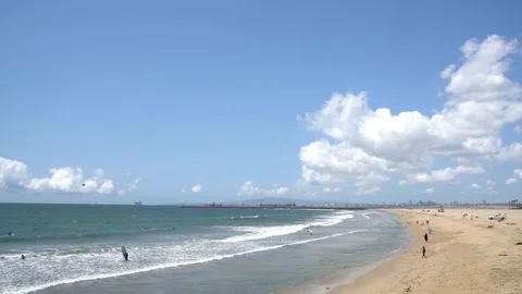 The beautiful Seal beach Stock Footage