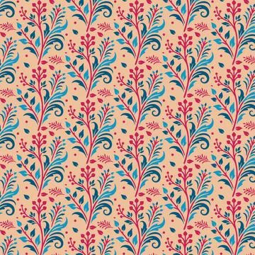 Beautiful seamless floral repeat pattern for digital print bedding fashion Stock Illustration