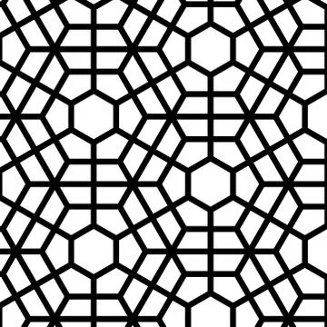 Beautiful seamless hexagonal geometrical pattern. hexagonal texture illustrat Stock Illustration