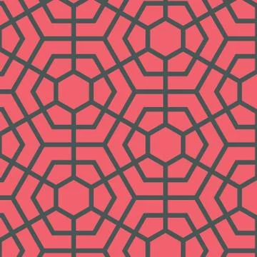 Beautiful seamless hexagonal geometrical pattern. hexagonal texture illustrat Stock Illustration