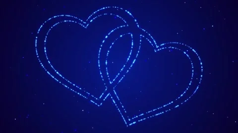 Beautiful Seamless Looping Animation of a Pulsating Blue Heart Icon Stock Footage 345625329