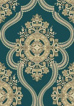 Beautiful seamless pattern in baroque style Illustrazione stock
