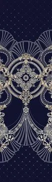 Beautiful seamless pattern in baroque style Illustrazione stock