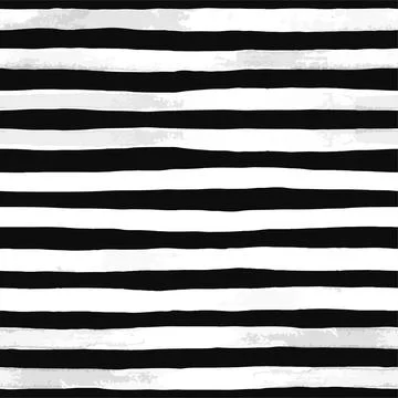 Beautiful seamless pattern with black and white watercolor stripes. hand pa.. Stock Illustration