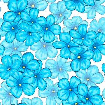 Beautiful seamless pattern with blue flowers daisy. design for greeting cards Stock Illustration