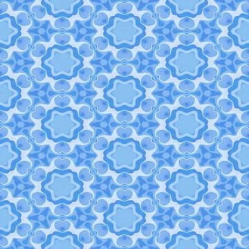 Beautiful seamless pattern in blue Stock Illustration