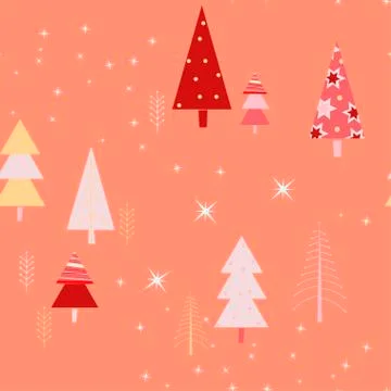 Beautiful Seamless Pattern in bright red colors Stock Illustration