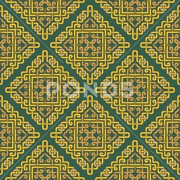 Beautiful seamless pattern in Celtic style. Stock Illustration