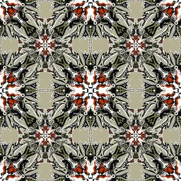 Beautiful seamless pattern. decorative elements vector illustration Stock Illustration