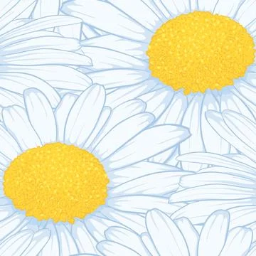 Beautiful seamless pattern with flowers daisy. design forgreeting cards and.. Stock Illustration