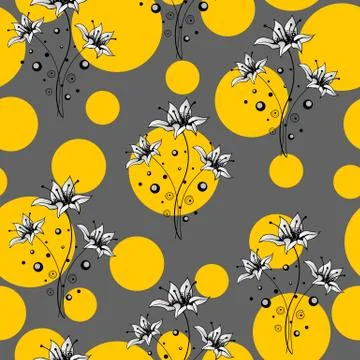 Beautiful seamless pattern with flowers. Stock Illustration