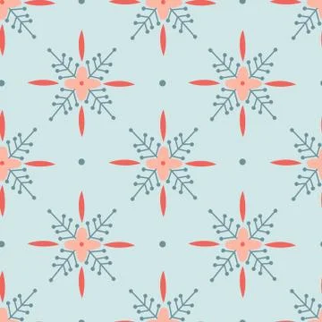 Beautiful Seamless Pattern with Flowers Stock Illustration
