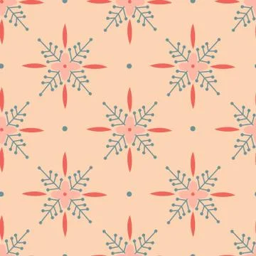 Beautiful Seamless Pattern with Flowers Stock Illustration