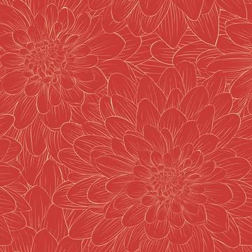 Beautiful seamless pattern with flowers. Stock Illustration