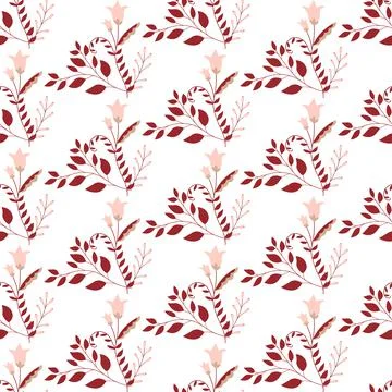 Beautiful Seamless Pattern with Flowers Illustrazione stock