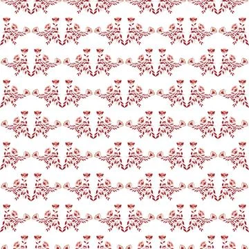 Beautiful Seamless Pattern with Flowers Illustrazione stock