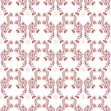 Beautiful Seamless Pattern with Flowers Stock Illustration