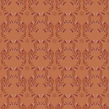 Beautiful Seamless Pattern with Flowers Stock Illustration