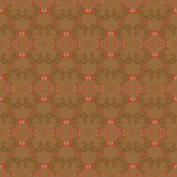 Beautiful Seamless Pattern with Flowers Stock Illustration