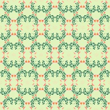 Beautiful Seamless Pattern with Flowers Stock Illustration