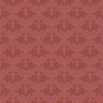 Beautiful Seamless Pattern with Flowers Illustrazione stock