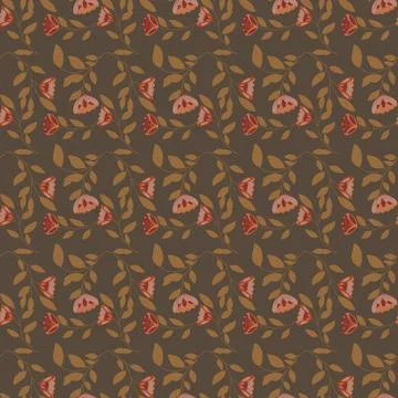 Beautiful Seamless Pattern with Flowers Stock Illustration