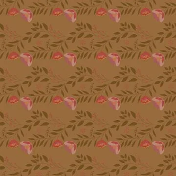 Beautiful Seamless Pattern with Flowers Stock Illustration