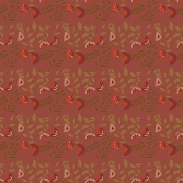 Beautiful Seamless Pattern with Flowers Stock Illustration