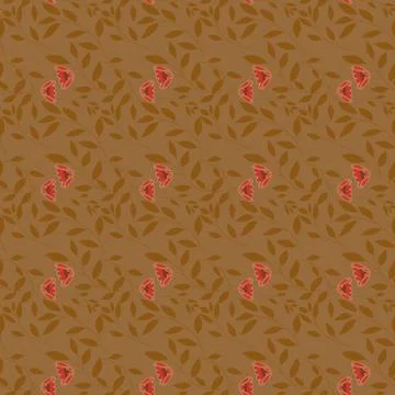 Beautiful Seamless Pattern with Flowers Illustrazione stock