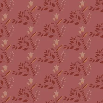 Beautiful Seamless Pattern with Flowers Stock Illustration