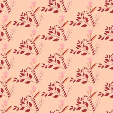Beautiful Seamless Pattern with Flowers Stock Illustration