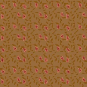 Beautiful Seamless Pattern with Flowers Stock Illustration