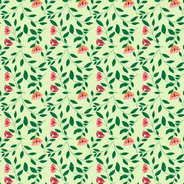 Beautiful Seamless Pattern with Flowers Stock Illustration