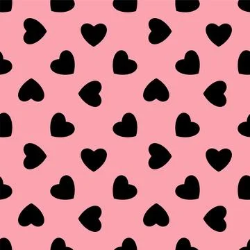 Beautiful seamless pattern with hearts Stock Illustration